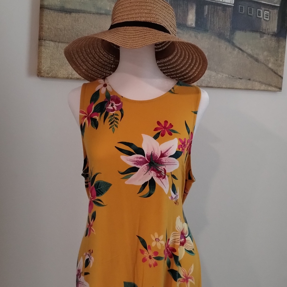 a.n.a Floral Yellow Dress